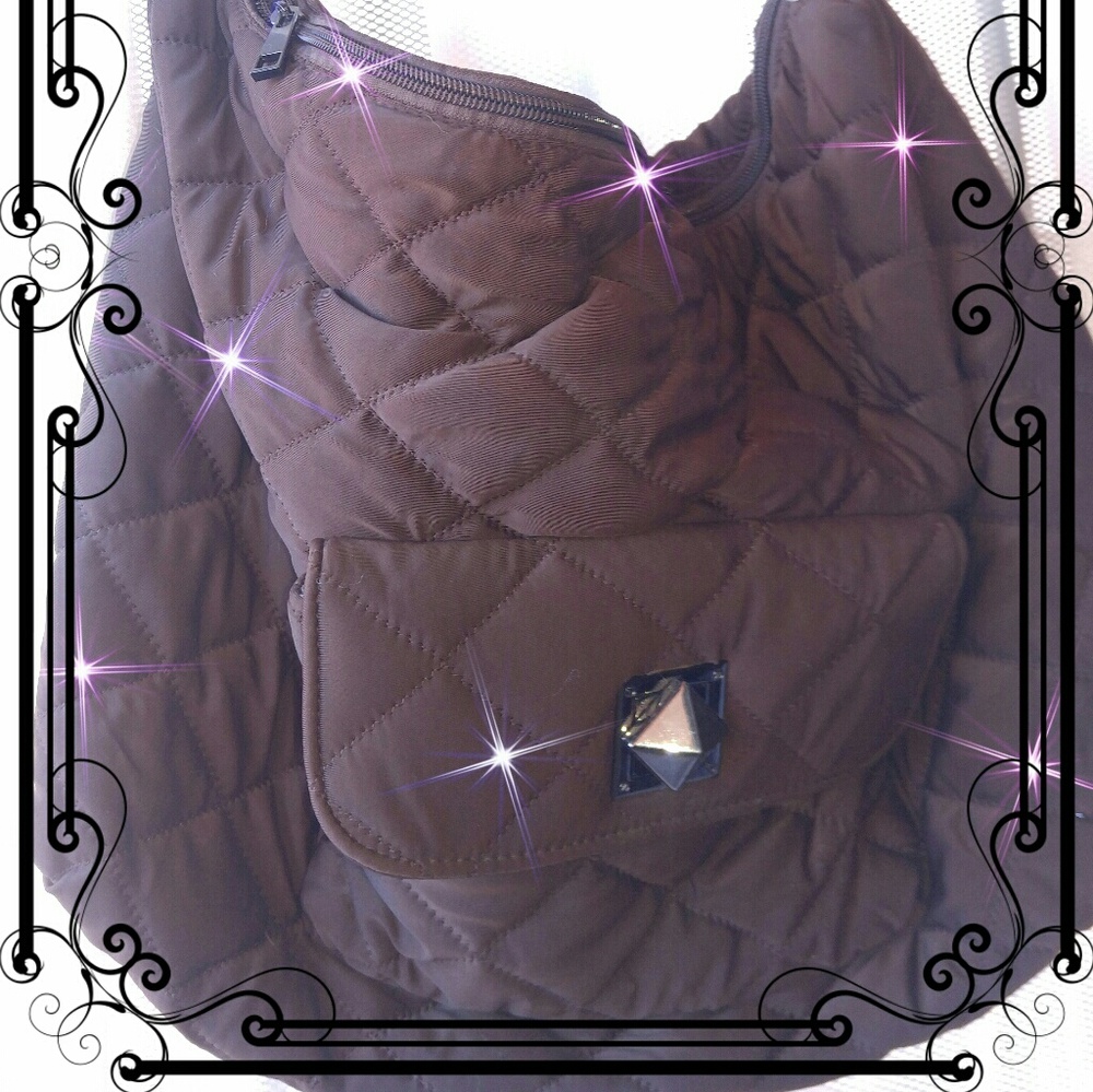 Chocolate brown handbag /overnighter/carry all